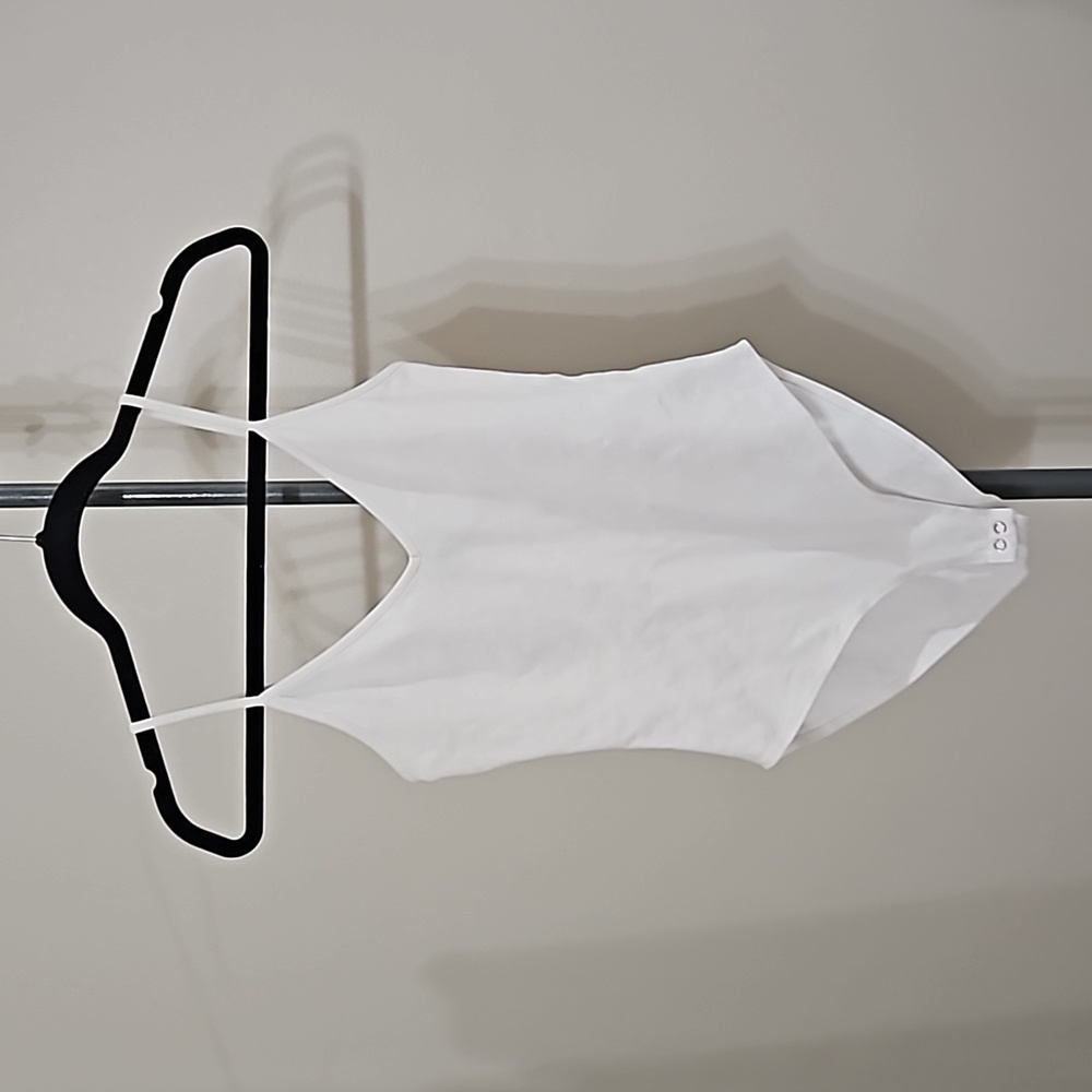 5 for $15!! Forever 21 Sz Small White Bodysuit Spaghetti Strap